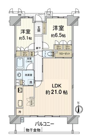 ルネシティパークス東三国 間取図(平面図)