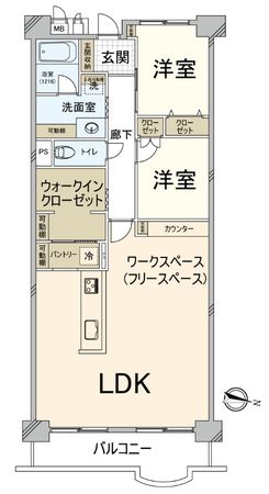 コープ野村江坂台 間取図(平面図)