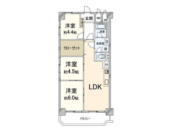 ライオンズマンション江坂 間取図(平面図) ライオンズマンション江坂 間取図(平面図)