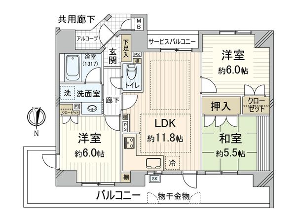 レイセニット江坂 間取図(平面図) レイセニット江坂 間取図(平面図)