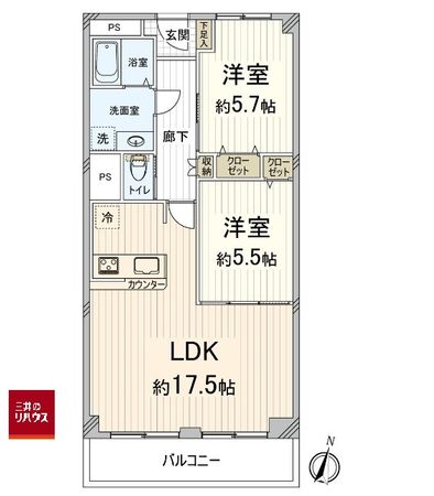 財形吹田ハイツ 間取図(平面図)