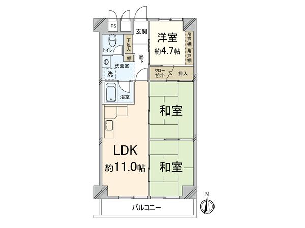 ライオンズマンション第6江坂 間取図(平面図) ライオンズマンション第6江坂 間取図(平面図)