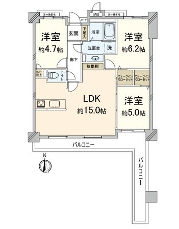ディオレ江坂 間取図(平面図) ディオレ江坂 間取図(平面図)