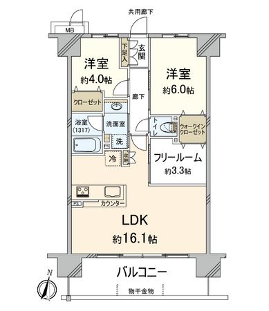 エスリード江坂グランアリーナ 間取図(平面図) エスリード江坂グランアリーナ 間取図(平面図)