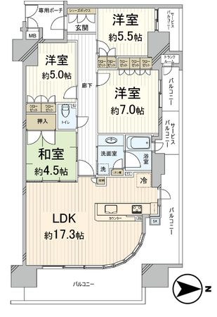 シティオアシス東三国 間取図(平面図) シティオアシス東三国 間取図(平面図)