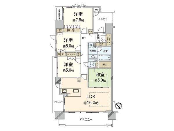 レ・ジェイド江坂 間取図(平面図) レ・ジェイド江坂 間取図(平面図)