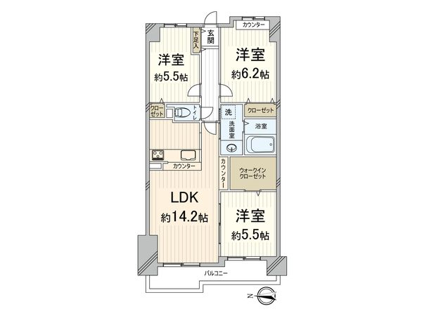 東急ドエルアルス江坂 間取図(平面図) 東急ドエルアルス江坂 間取図(平面図)