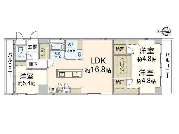 GSハイム江坂 間取図(平面図) GSハイム江坂 間取図(平面図)