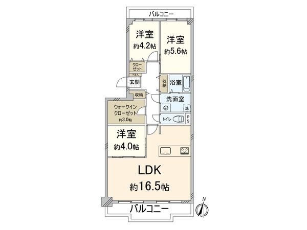 ユニライフ北大阪 1号棟 間取図(平面図) ユニライフ北大阪 1号棟 間取図(平面図)
