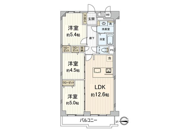 日商岩井第11緑地公園マンション 間取図(平面図) 日商岩井第11緑地公園マンション 間取図(平面図)