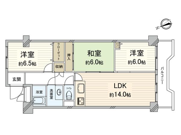 チサンマンション緑地公園 間取図(平面図) チサンマンション緑地公園 間取図(平面図)