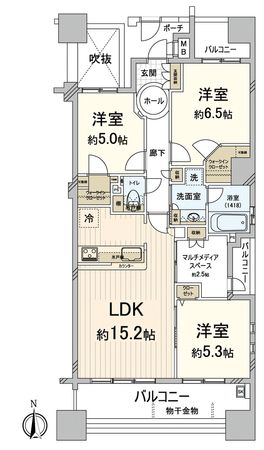 クレアシティ江坂eキューブ 間取図(平面図) クレアシティ江坂eキューブ 間取図(平面図)