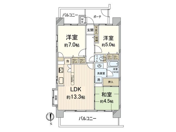 リベール江坂 間取図(平面図) リベール江坂 間取図(平面図)