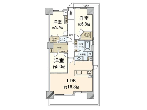 ディアステージ江坂G-TOWER 間取図(平面図) 間取図(平面図)