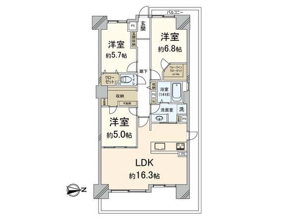 ディアステージ江坂G-TOWER 間取図(平面図)