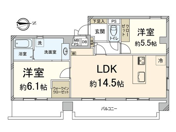 シャルム江坂 間取図(平面図) シャルム江坂 間取図(平面図)