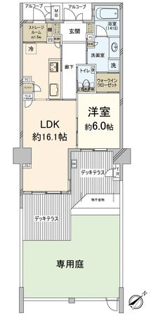 ローレルスクエア豊中アウレリア 間取図(平面図)