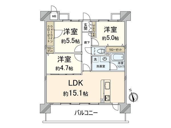 藤和シティホームズ江坂2 間取図(平面図)