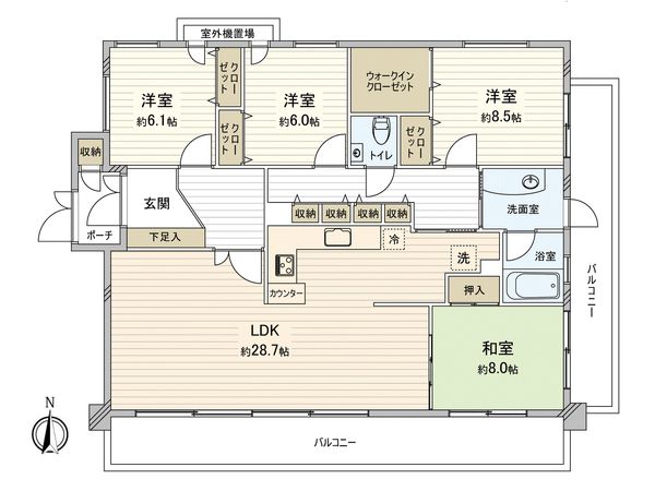 セントファミーユ広芝 間取図(平面図) セントファミーユ広芝 間取図(平面図)