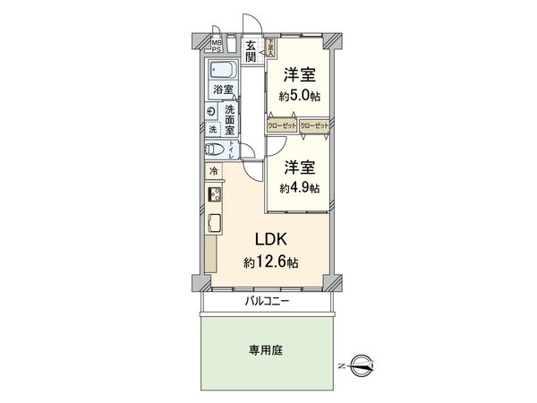 大建コーポ江坂2 間取図(平面図) 間取図(平面図)