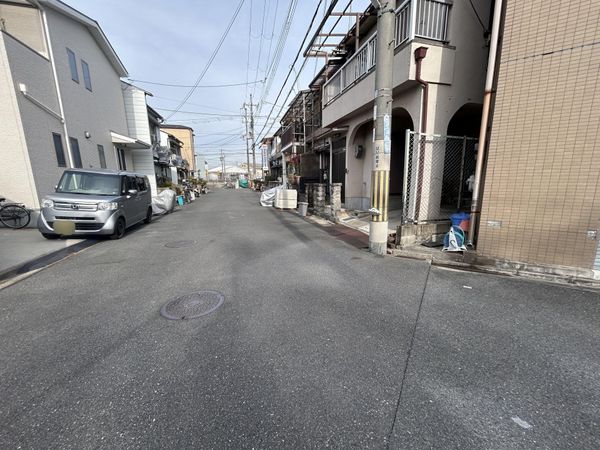 摂津市鳥飼野々三丁目 土地 前面道路含む外観 摂津市鳥飼野々三丁目 土地 前面道路含む外観