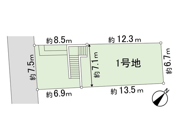 吹田市千里丘中 1号地 区画図 吹田市千里丘中 1号地 区画図