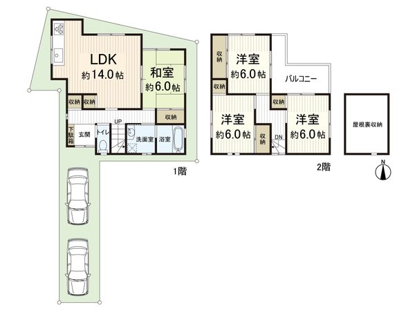 摂津市鳥飼新町2丁目 中古戸建 間取図(平面図) 摂津市鳥飼新町2丁目 中古戸建 間取図(平面図)
