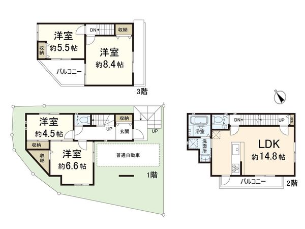 片山町4丁目 新築戸建 間取図(平面図) 片山町4丁目 新築戸建 間取図(平面図)
