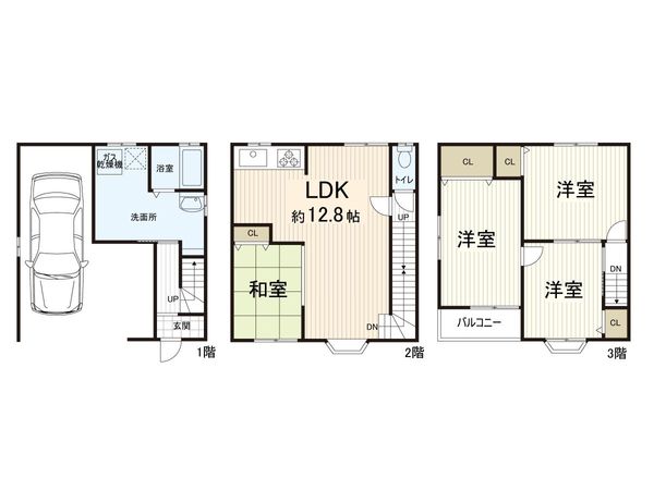 三島3丁目 中古戸建 間取図(平面図) 三島3丁目 中古戸建 間取図(平面図)