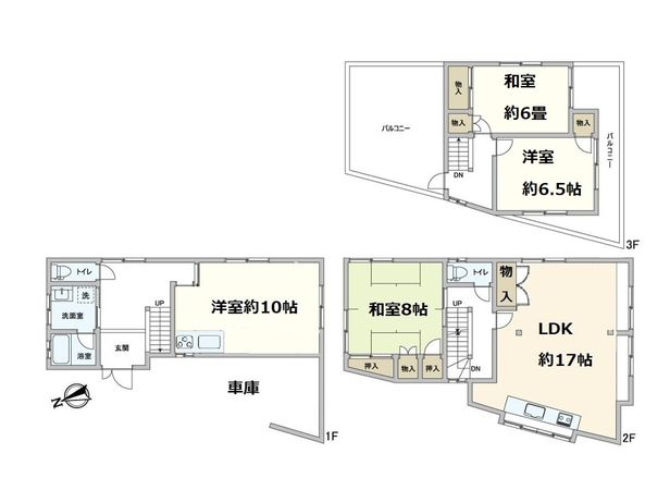 吹田市原町4丁目 間取図(平面図) 吹田市原町4丁目 間取図(平面図)