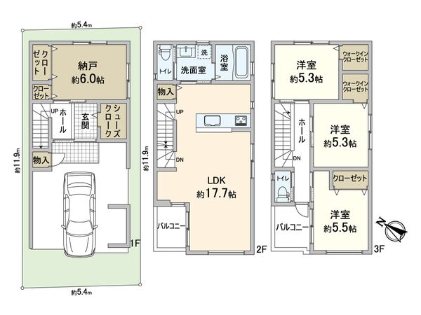 摂津市千里丘東四丁目 中古戸建 間取図(平面図)