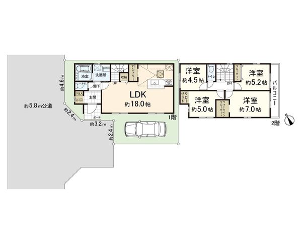 摂津市鳥飼下2丁目 3号地 間取図(平面図)