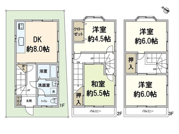 摂津市庄屋一丁目 戸建 間取図(平面図)