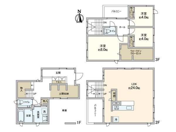 摂津市桜町二丁目 戸建 間取図(平面図) 摂津市桜町二丁目 戸建 間取図(平面図)
