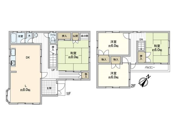 吹田市藤が丘町 戸建 間取図(平面図) 吹田市藤が丘町 戸建 間取図(平面図)