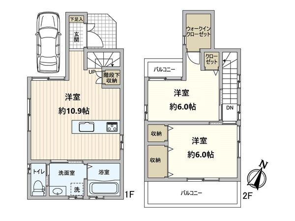 摂津市千里丘6丁目 戸建 間取図(平面図)