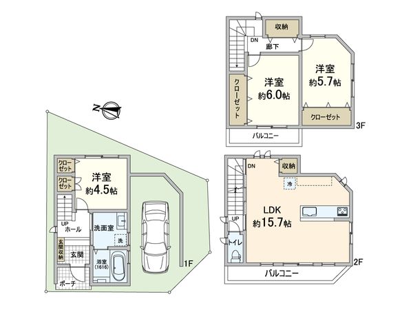 摂津市東別府2丁目 新築戸建 間取図(平面図) 摂津市東別府2丁目 新築戸建 間取図(平面図)