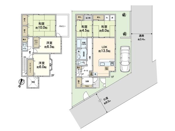 摂津市千里丘東5丁目 戸建 間取図(平面図) 摂津市千里丘東5丁目 戸建 間取図(平面図)