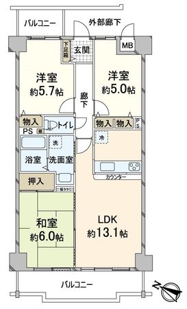 セントラルステージ千里 Ⅰ番館 間取図(平面図) セントラルステージ千里 Ⅰ番館 間取図(平面図)
