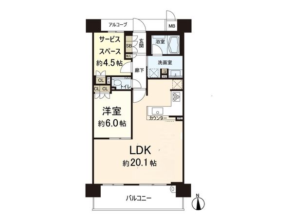 ブランニード千里丘 間取図(平面図)