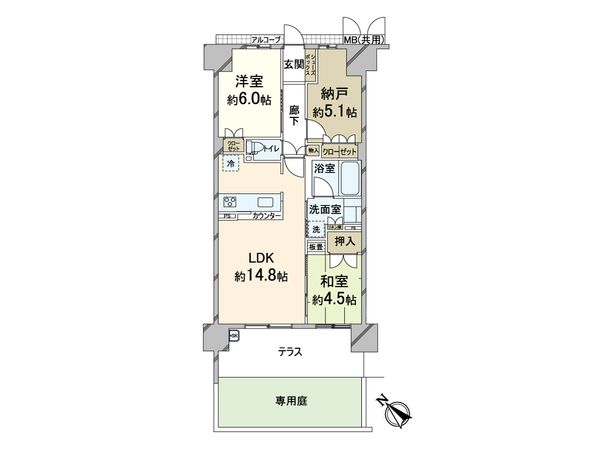ローレルスクエア健都ザ・テラス 間取図(平面図) ローレルスクエア健都ザ・テラス 間取図(平面図)