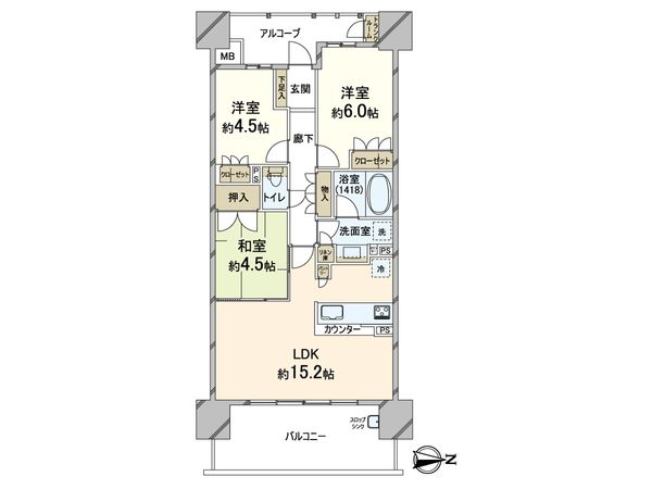 パークシティ南千里丘 間取図(平面図) パークシティ南千里丘 間取図(平面図)