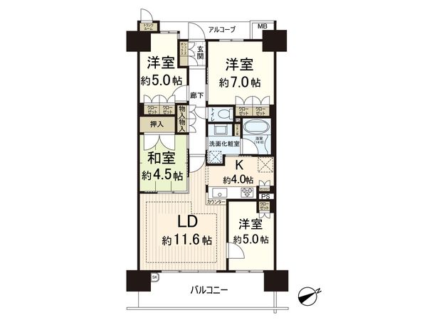 ザ・千里ガーデンズ ブライトウィング 間取図(平面図) ザ・千里ガーデンズ ブライトウィング 間取図(平面図)