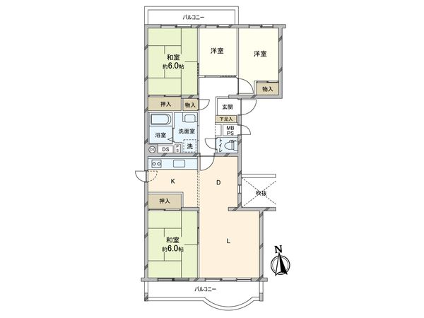 メゾン千里丘 U棟 間取図(平面図) 間取図(平面図)