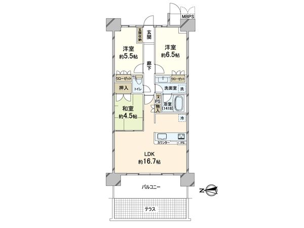 ミリカ・ガーデン 間取図(平面図)