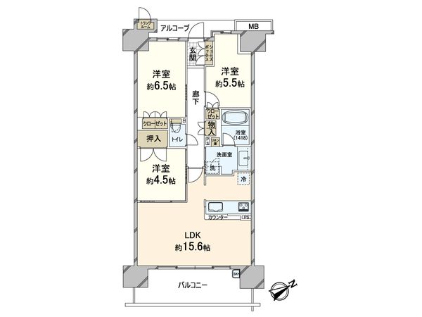 ザ・千里ガーデンズ ブライトウイング 間取図(平面図)