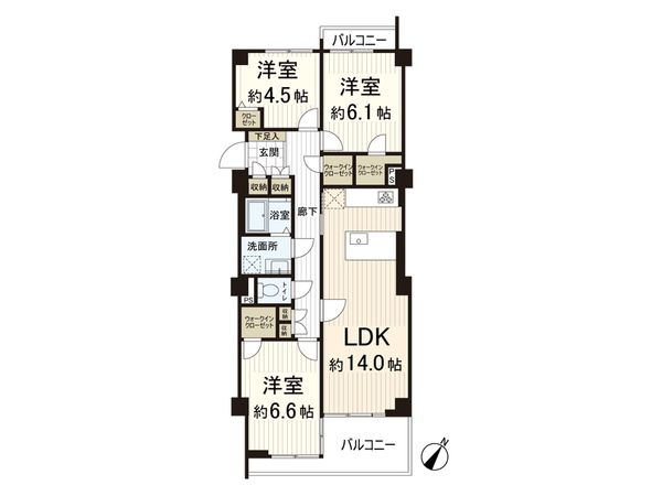 インペリアル千里青葉丘 間取図(平面図) 間取図(平面図)