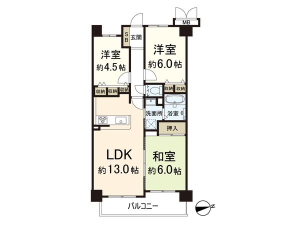 リベール千里新芦屋 間取図(平面図)