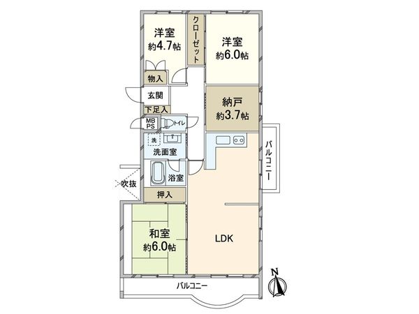 メゾン千里丘 間取図(平面図) 間取図(平面図)