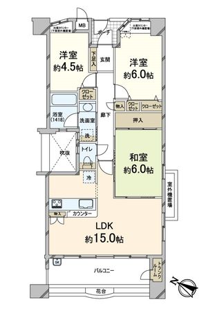 ディークラディア吹田千里丘 間取図(平面図) ディークラディア吹田千里丘 間取図(平面図)